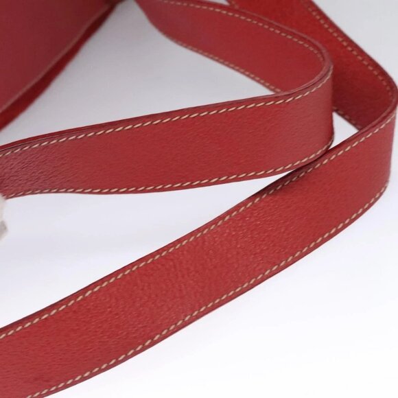 GUCCI Bamboo Backpack Suede Leather Red Gold - Picture 10 of 16